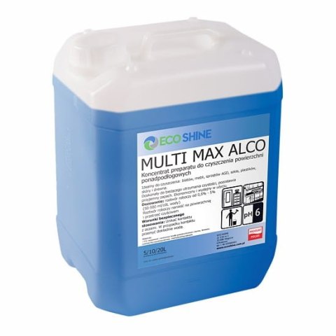 MULTI MAX ALCO 5L - Koncentrat z alkoholem do czyszczenia powierzchni ponadpodłogowych
