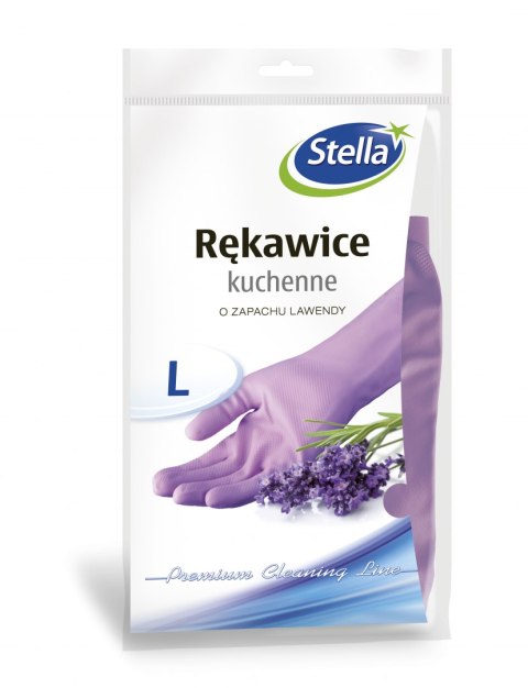 Rękawice gumowe lawendowe L Stella
