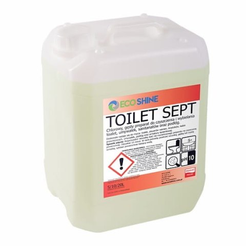TOILET SEPT 5L - Żel do toalet myjąco-wybielający z aktywnym chlorem