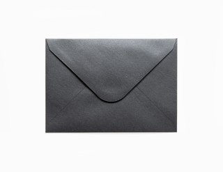 Koperta C6 pearl czarna Galeria Papieru (280277) 10 sztuk