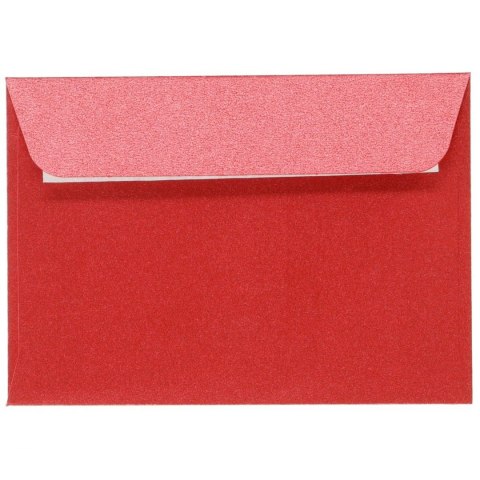 Koperta pearl czerwona p B7 perłowy czerwony Galeria Papieru (280517) 10 sztuk