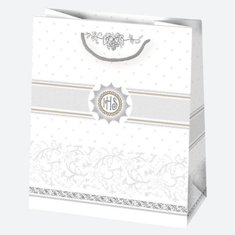 Torba prezentowa torba ozdobna komunia brokat A5 [mm:] 190x230x 105 Pol-mak (t4b)