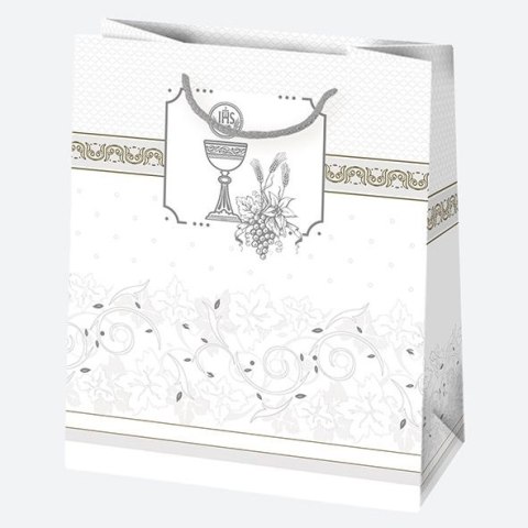 Torba prezentowa torba ozdobna komunia brokat A5 [mm:] 190x230x 105 Pol-mak (t4b)