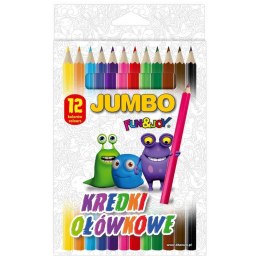 Kredki ołówkowe Fun&Joy Jumbo 12 kol. (ZH0107)