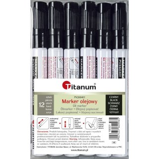 Marker olejowy wkład czarny okrągła końcówka Titanum (100331)