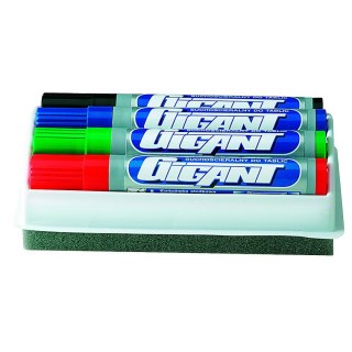 Marker suchościeralny + gąbka GIGANT wkład mix 1,5-2,5mm okrągła końcówka Kamet (K-1113)