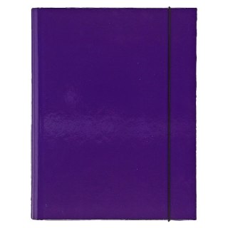 Teczka z szerokim grzbietem na gumkę fioletowa skrzydłowa A4 fioletowy VauPe (310/04)