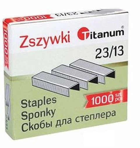 Zszywki 23/13 1000 szt Titanum