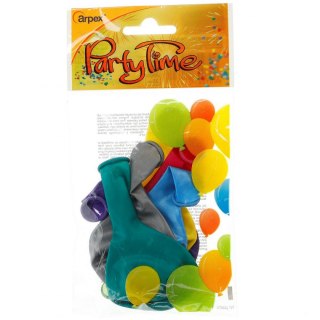Balon gumowy metalizowany 6 szt mix 250mm Arpex (K320)