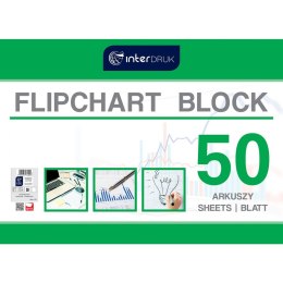 Blok do tablic flipchart Interdruk 50k. 80g czysty [mm:] 1000x640 (FLI50)