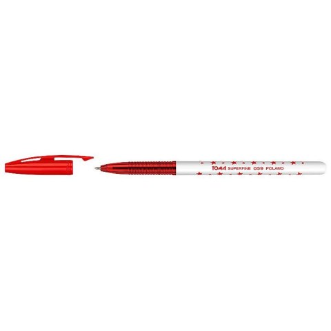 Długopis Toma gwiazdki czerwony czerwony 0,3mm (TO-059 2 2)
