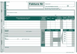 Druk offsetowy Michalczyk i Prokop Faktura VAT brutto A5 ulepszona, A5 80k. (123-3E)