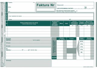 Druk offsetowy A5 Faktura VAT brutto A5 ulepszona, 80k. Michalczyk i Prokop (123-3E)