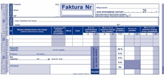 Druk offsetowy 1/3 A4 Faktura VAT pełna 1/3 A4,80 kartek 80k. Michalczyk i Prokop (105-8E)