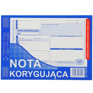 Druk offsetowy A5 nota korygująca VAT netto pełna A5 80k. Michalczyk i Prokop (108-3)
