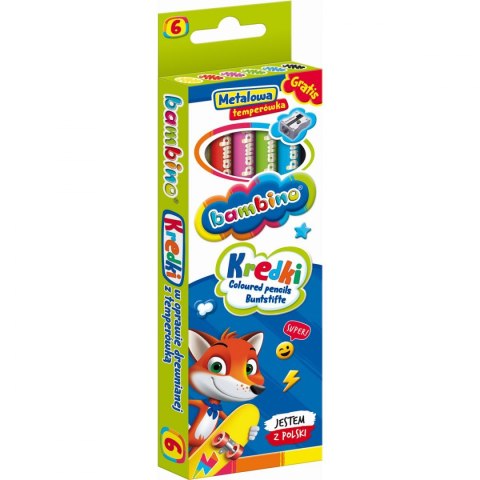 Kredki ołówkowe Bambino 6 kol. St.Majewski