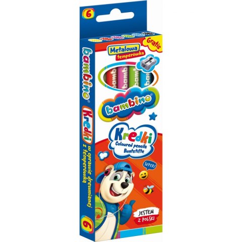 Kredki ołówkowe Bambino 6 kol. St.Majewski