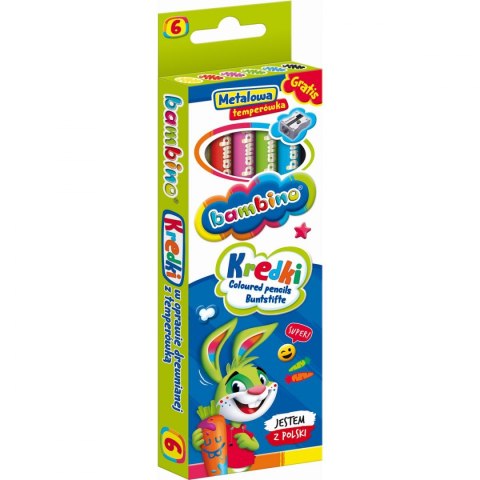 Kredki ołówkowe Bambino 6 kol. St.Majewski