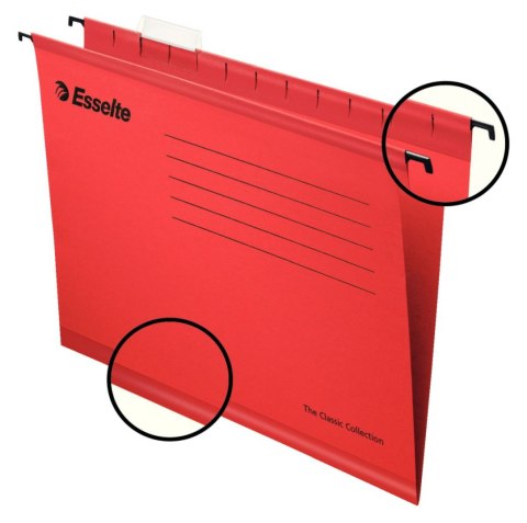 Teczka zawieszkowa Esselte PENDAFLEX A4 czerwony karton 210g (90316) Teczka zawieszkowa Esselte PENDAFLEX A4 czerwony karton 210g (90316)