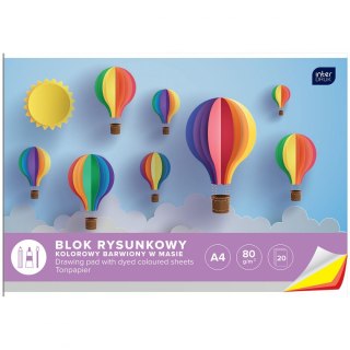 Blok rysunkowy bloki A4 kolorowy 80g 20k [mm:] 210x297 Interdruk (BLRK)