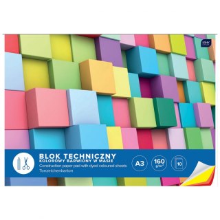 Blok techniczny A3 mix 170g 10k Interdruk (BLTA3K)