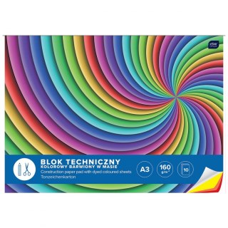 Blok techniczny A3 mix 170g 10k Interdruk (BLTA3K)