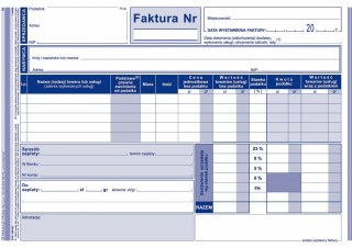 Druk samokopiujący A5 Faktura VAT netto pełna 80k. Michalczyk i Prokop (100-3E)