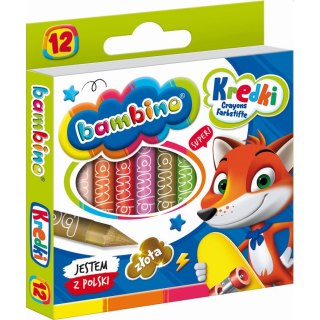 Kredki glinkowe Bambino 12 k 12 kol. St.Majewski