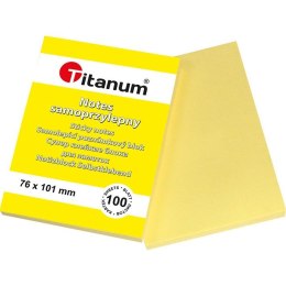 Notes samoprzylepny Titanum żółty 100k [mm:] 76x101 (S-2002)