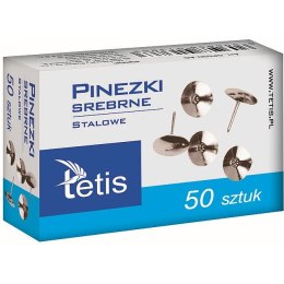 Pinezki Tetis kolor: srebrny 50 szt (GP090-AS)