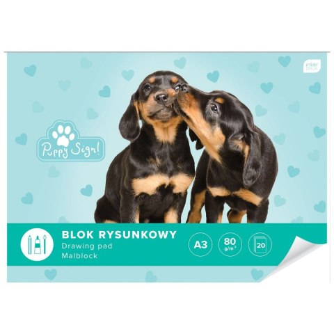 Blok rysunkowy A3 biały 80g 20k [mm:] 420x297 Interdruk (BLRA3)