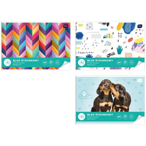 Blok rysunkowy A3 biały 80g 20k [mm:] 420x297 Interdruk (BLRA3)