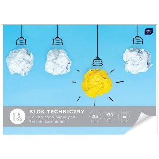 Blok techniczny A3 biały 170g 10k Interdruk (BLTA3)