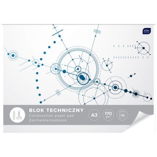 Blok techniczny A3 biały 170g 10k Interdruk (BLTA3)