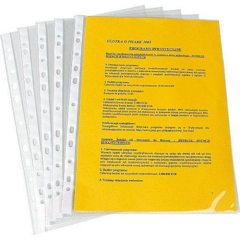 Koszulki na dokumenty Starpak Office groszkowa A4 kolor: przezroczysty (130539)