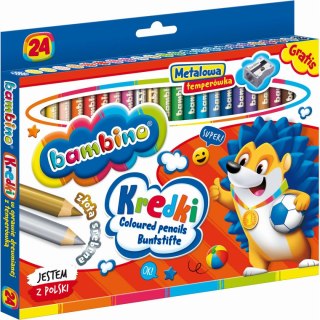 Kredki ołówkowe BAMBINO 24 kol. St.Majewski