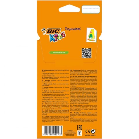 Kredki ołówkowe Tropicolors 2 12 kol 12 kol. Bic Kids (832568)