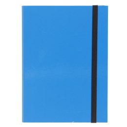 Teczka z szerokim grzbietem na gumkę box caribic A4 niebieski VauPe (341/19)