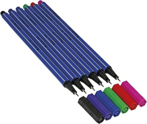 Cienkopis Fineliner wkład mix 0,4mm 6kol. Titanum (777)