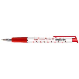 Długopis Toma czerwony gwiazdki czerwony 1,0mm (TO-069)