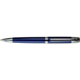 Długopis obrotowy 20KB008 Titanum metalowy niebieskie jodełkowy wzór niebieski wkład 0,7 mm
