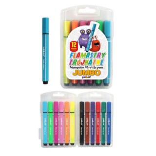 Flamaster Jumbo trójkątny 12 kol. Fun&Joy (FJ-204-12)