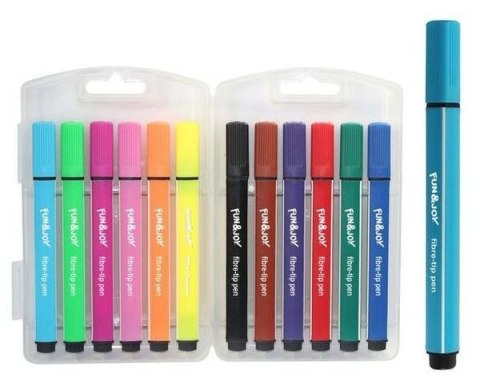 Flamaster Jumbo trójkątny 12 kol. Fun&Joy (FJ-204-12)