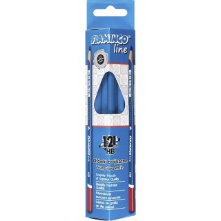 Ołówki techniczne Comfort Grip Flamingo line trójkątne HB 12 szt.
