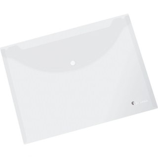 Teczka kopertowa PP Titanum A4 biała transparentna prążki (TK4TCL)