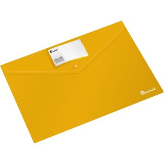 Teczka kopertowa PP Titanum A4 pozioma z etykietą żółta (TKI4YL)