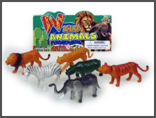 Zestaw figurek dzikie zwierzęta 6szt 12 cm