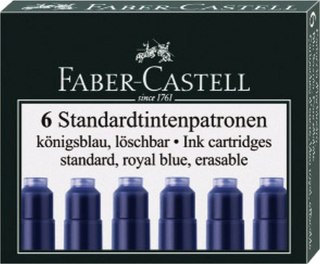 Naboje krótkie niebieski ciemny Faber Castell (185506)