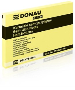 Notes samoprzylepny Donau Eco żółty 100k [mm:] 101x76 (7594001PL-11)