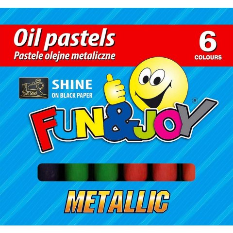 Pastele olejne Fun&Joy metaliczne 6 kol. (FJ-POM6)